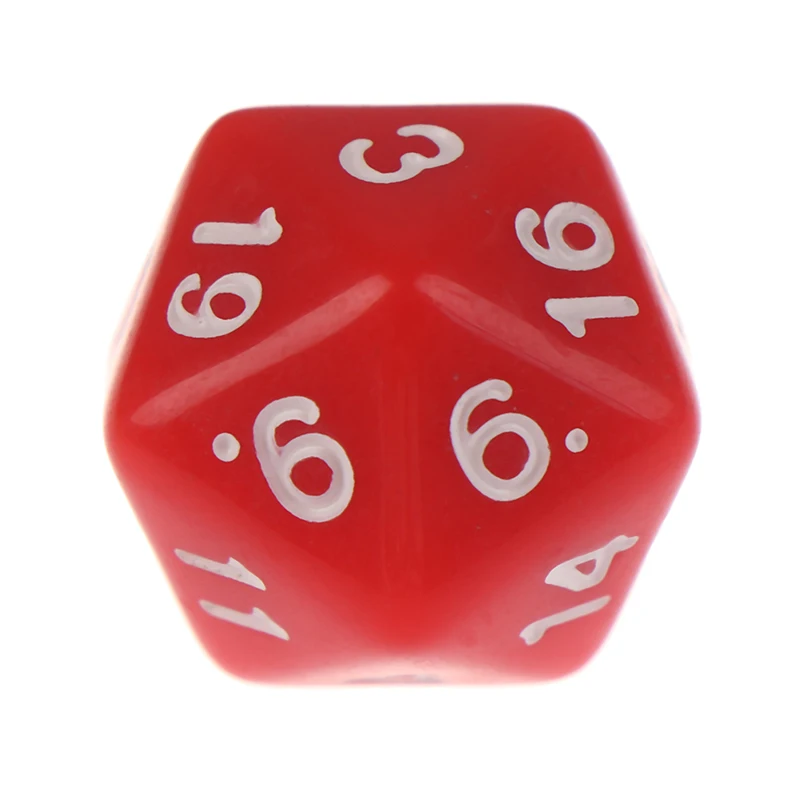 1 шт. эффект D20 игральные кости для настольной игры 20 сторонних данных насыщенных цветов аксессуары для настольной игры акриловые цифровые игральные кости
