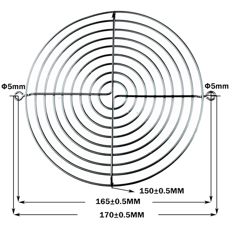 170mm铁网尺寸图