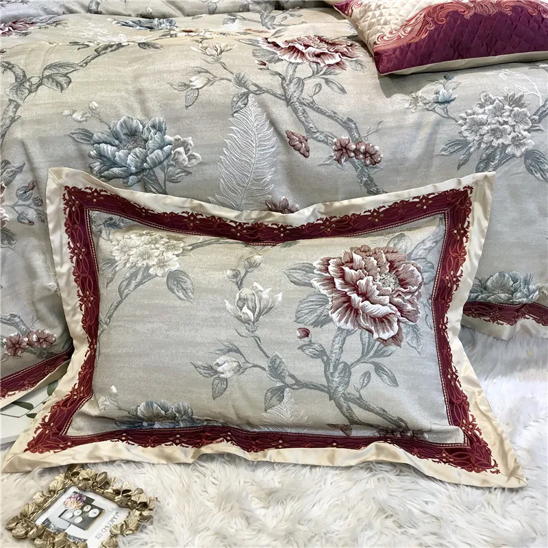 2019 Роскошные жаккардовые постельное белье queen/king size комплект постельного белья 4/6/10 шт. пододеяльник комплекты толстые Постельное белье из