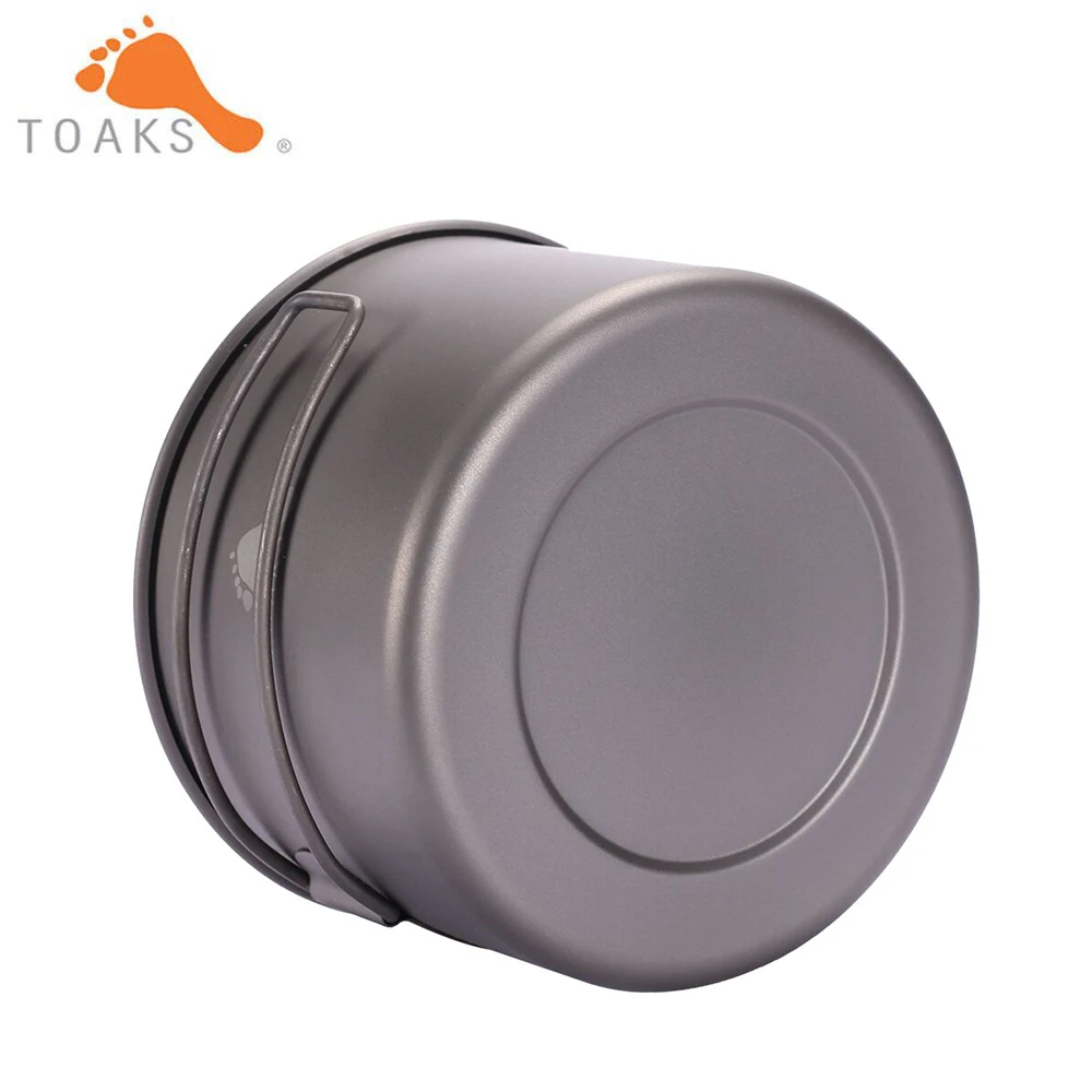 TOAKS BWL-550 Camping Titanium Bowl with Folding Handle Lightweight Portable Tablware Cookware 550ml