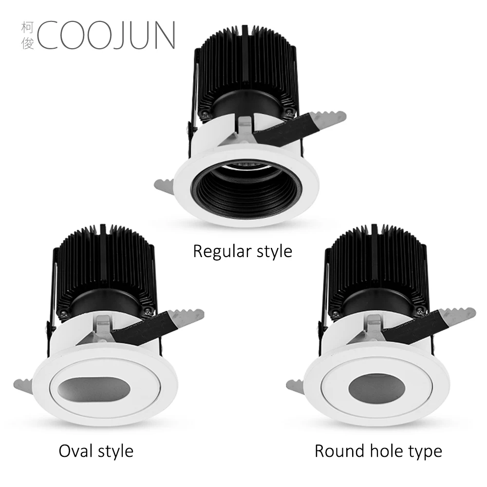 

COOJUN Recessed LED dimmable hotel Spotlight Living room lamp 7W Ra93 High CRI 4000K 110V 220V 12W indoor lighting wall washer