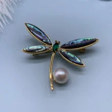 CHENLUO abalone ракушка Стрекоза пресная вода жемчужная брошь Блестящие модные универсальные аксессуары для женщин