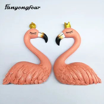 

Cute Flamingo silicone mold fondant cake mold candle resin gypsum chocolate mold