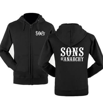 

SOA Sons of anarchy the child new Fashion SAMCRO Men Sportswear Zipper Hoodies Male Casual Sweatshirt Fleece Hip Hop Warm Hoody