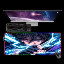 

Japan Anime Rgb Itachi Mouse Pad Mousepad Gamer Deskmat Backlit Mat Gaming Accessories Keyboards Computer Peripherals Mausepad