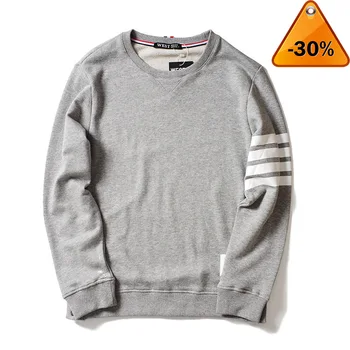 

New 2020 High Men Classic Stripe Stripes Gentleman Hoodies Hoody Hooded Sweatshirts Velvet Cotton Drake Thicken Fleece