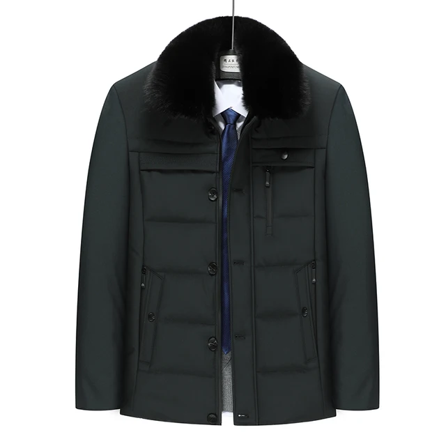 The Men Fur Collar Warm Jacket: A Stylish and Functional Winter Parka