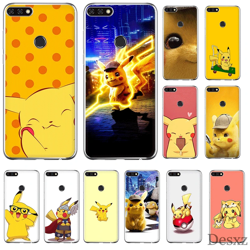 

Mobile Phone Case For Huawei P Smart Z Plus P30 P20 P10 P9 P8 Lite Pro Hard Cover Pikachu Shell
