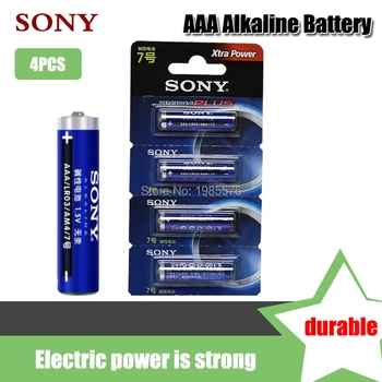 

4PCS Original Sony 1.5V AAA Alkaline Battery LR03 AM4 For Electric toothbrush Toy Flashlight Mouse clock Dry Primary Battery