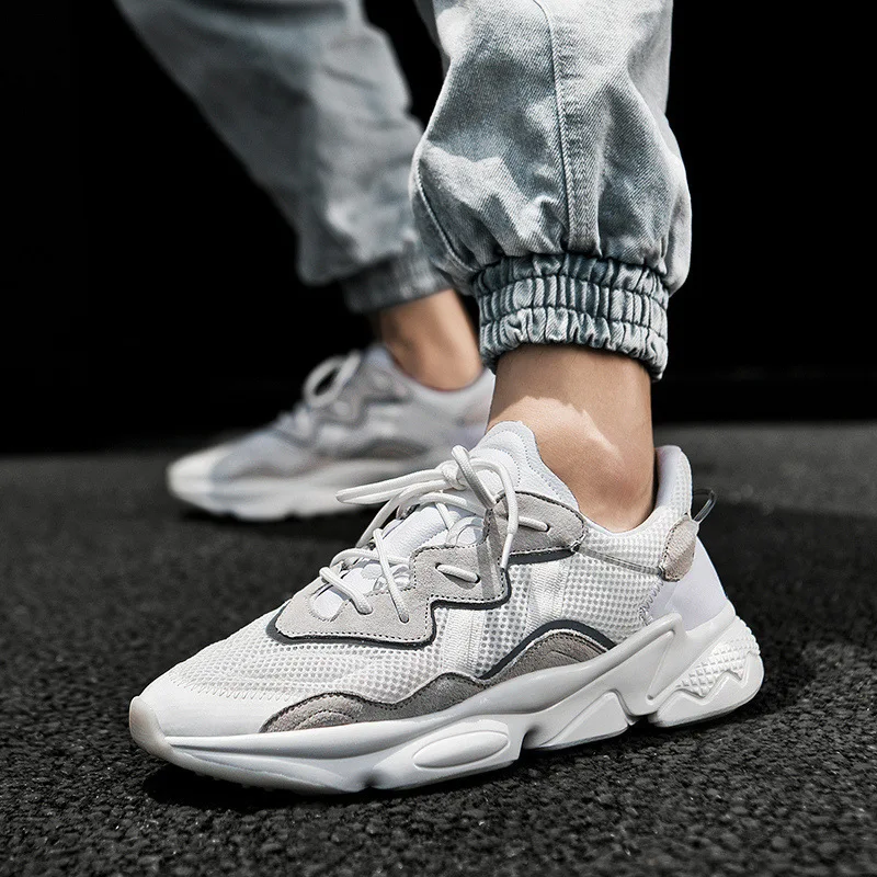

2019 New Style Men Sports Casual Trend MEN'S SHOES Summer Reflective Punched Sheet Surface Korean-style Versatile MEN'S SHOES