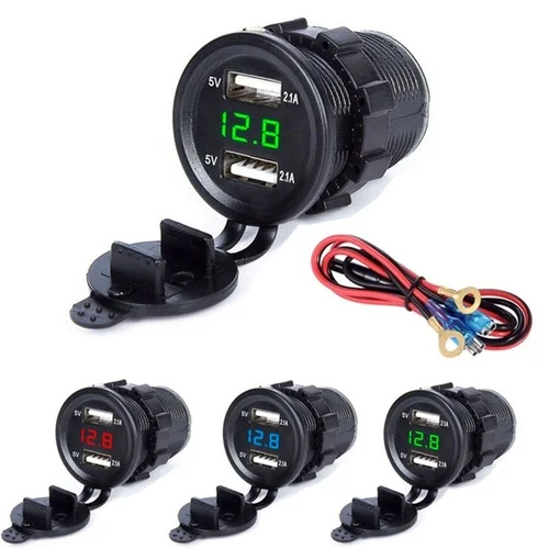 

Universal 5V 2.1A Dual 2USB Charger Socket Adapter Power Outlet 12V 24V Car Motorcycle Car accessories