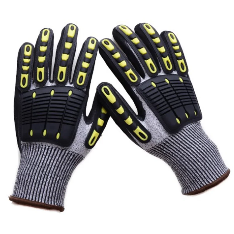 

ABZB-Outdoor Respiratory Gloves Cut Resistant Gloves Anti Impact Vibration Oil Tpr Work Gloves Anti Cut Proof Shock Mechanics Im