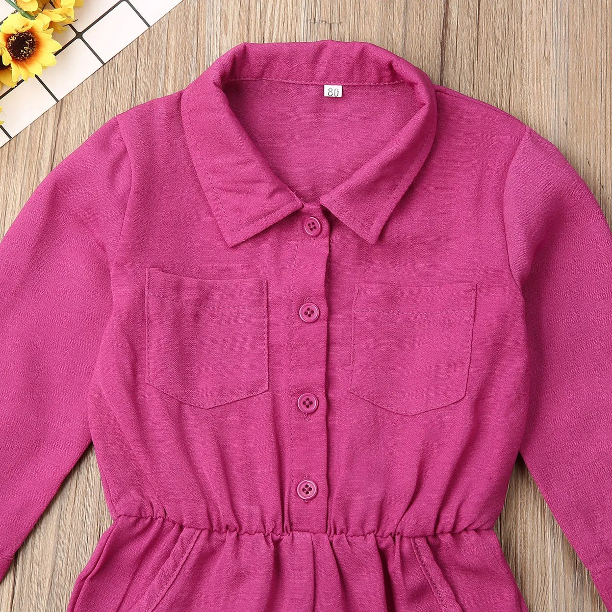 Осенний Модный комбинезон для маленьких девочек; комбинезон с длинными рукавами и пуговицами; комплект одежды; От 1 до 5 лет