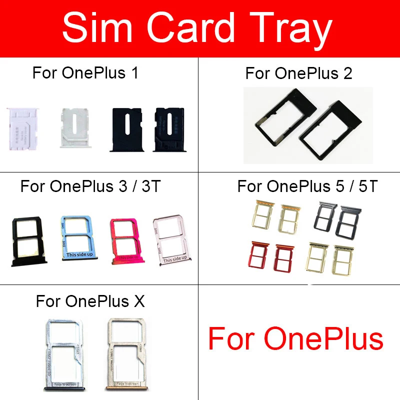 Держатель лотка для sim-карты гибкий кабель Oneplus 1 + 2 3 3T 5 5T X слот sim-карт Разъем