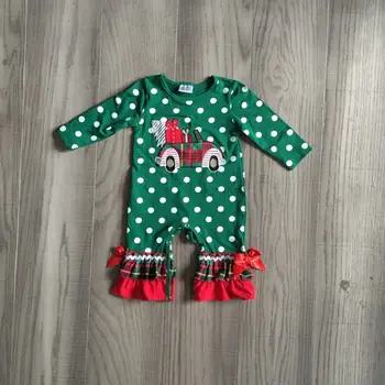 

girlymax winter baby girls warme gift car embroidered cotton romper infant toddler Christmas clothes