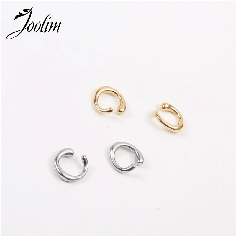 

Joolim Jewelry High End Pvd Wholesale No Fade Simple Irregular Circle Versatile Stainless Steel Earring For Women