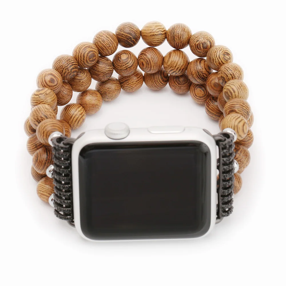 

Wooden Strap for Apple Watch Band 38mm 42mm IWatch 4 5 Band 44mm 40mm Handwork Chicken Wing Wooden Jewelry for Apple Watch 3 2 1
