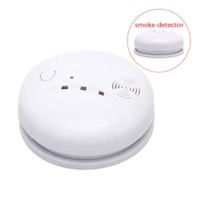 1pcs White Wireless Fire Protection Smoke Detector Portable Alarm Sensors For Home Security Alarm System for store