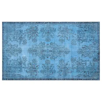 

Handmade Blue Vintage Overdyed Turkish Area Rug 177x292 Cm-5'10''X9'7''