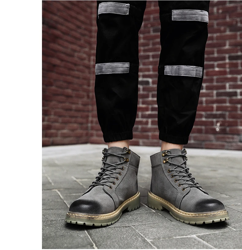 Высококачественная Мужская обувь; Zapato; новые стильные удобные мужские ботинки на шнуровке; Лидер продаж; повседневные ботильоны; Мужская обувь; Botines De Hombre66