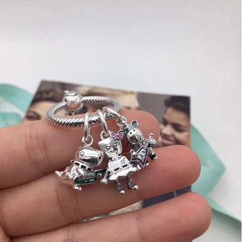 

2019 Autumn New Dinosaur Punk Band and Queen Bella Bot Unicorn Guitarist Pendant Diy Bracelet Original Female Jewelry Best Gift