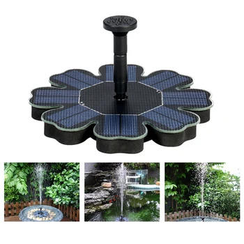 

Anself Solar Pump Powered Fountain 8V Solar Panel Water Floating Fountain Brushless Water Pump Kit for Bird Bath Pond Garden