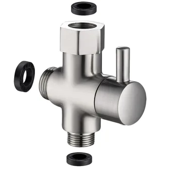 

3/8 Faucet Separator Shower Arm Diverter Durable Shower Faucet Switch Transfer Valve Three-Way Gadget for Home Bathroom Hotel To