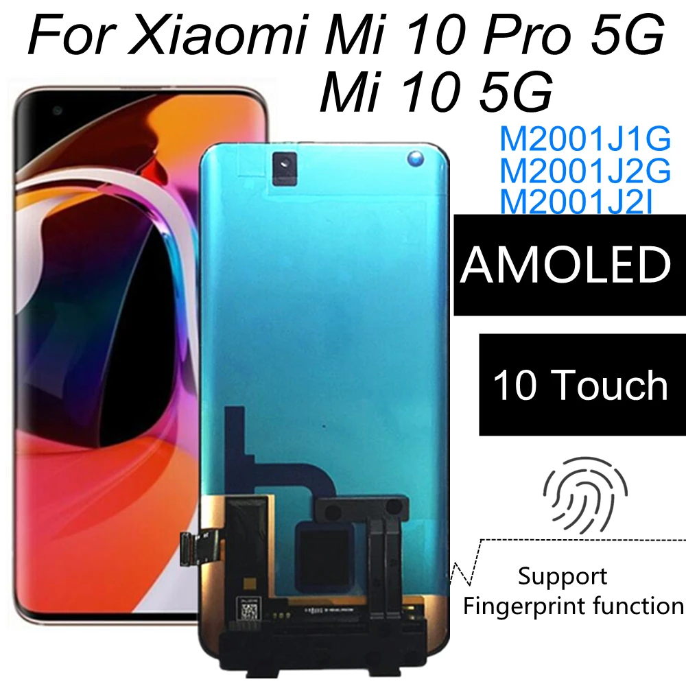 6 67 &quotдля Xiaomi Mi 10 PRO 5G M2001J1G ЖК-дисплей с сенсорным экраном дигитайзер в сборе