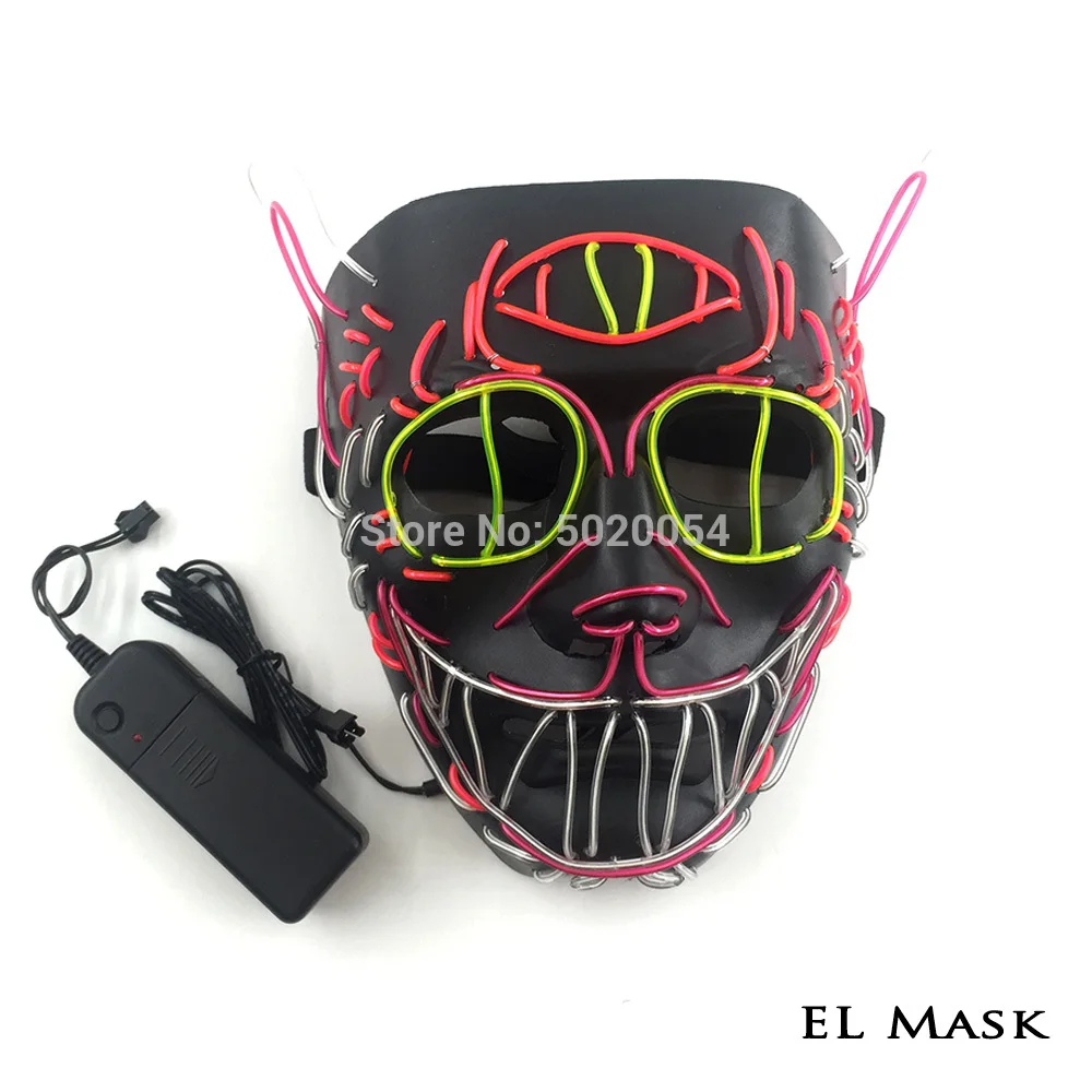 Anime Costumes Hot Sales LED Mask Glowing Halloween Party Mask Rave Mask Carnival Party Costume DJ Party Light Up Masks Anime Cosplay Props spider woman costume