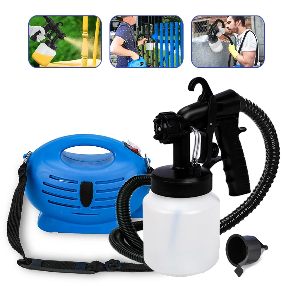 PISTOLA DE PULVERIZACIÓN eléctrica, pulverizador de pintura HVLP de 650W, boquilla de Dial de 3 vías, 800ML, herramienta de pintura de pared para valla de jardín