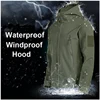 Men's Winter SoftShell Tactical Waterproof Jackets Male Hood Coat Combat Fishing Hiking Camping Climbing Skiing Pants Trousers 2