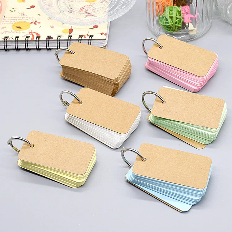 

6 Pcs Lovely Creative Ring Button Loose Page Iron Ring Book Portable Notebook Testable Card Kawaii Stationery Sticky Notes