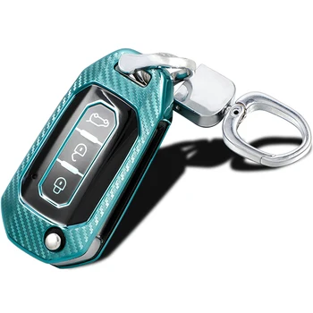 

Carbon Fiber TPU Key Case Cover Holder for Ford TERRITORY TITANIUM 2020 2019 Car Key Cover Case Keychain Accessories Shell Fob