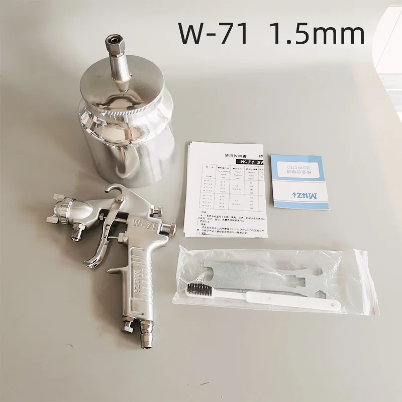MUZI Spray Gun W71 Automotive Paint High Pressure Spray Gun Stainless