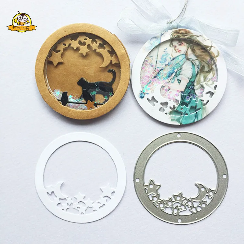 

Circle Starry Background Metal Cutting Dies for DIY Scrapbooking Photo Album Decorative Embossing Paper Card Crafts Die Cut 2019