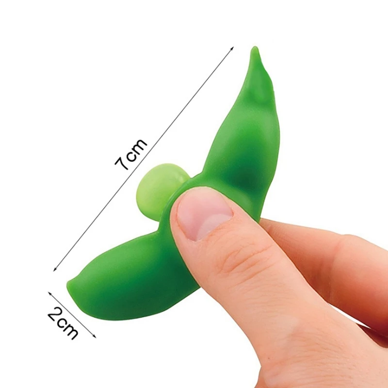 Мягкий бесконечный Squeeze Edamame Bean Pea Expression Chain брелок Подвеска орнамент снятие стресса декомпрессия игрушки антистресс