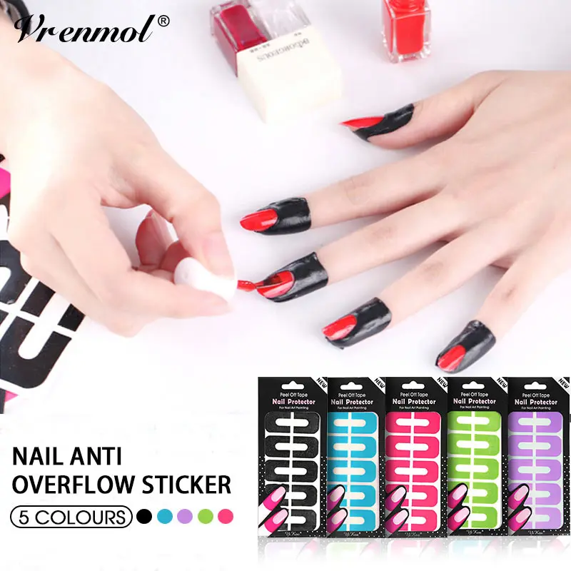

Vrenmol 1 Sheet New Arrival Plastic Peel Off Tape Palisade Nail Polish Protector UV Gel Stamping Plate Tools