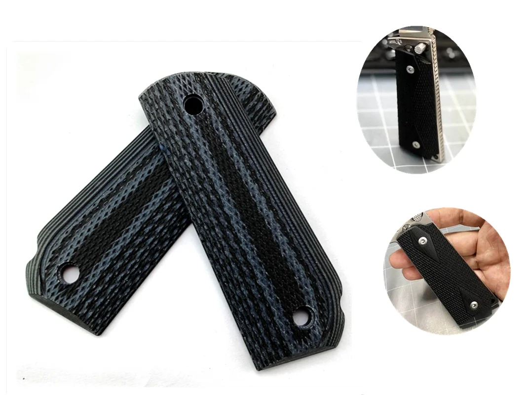 

1 Pair G10 Anti-slip Hand Grips Patch Material Durable DIY Handle Scales blank slabs For 1911 Models