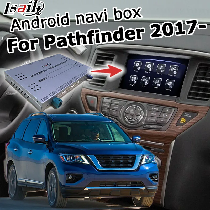 Android/carplay интерфейсная коробка для Nissan Pathfinder R62 QX60 видео интерфейсная коробка с gps навигацией Яндекса navi Lsailt
