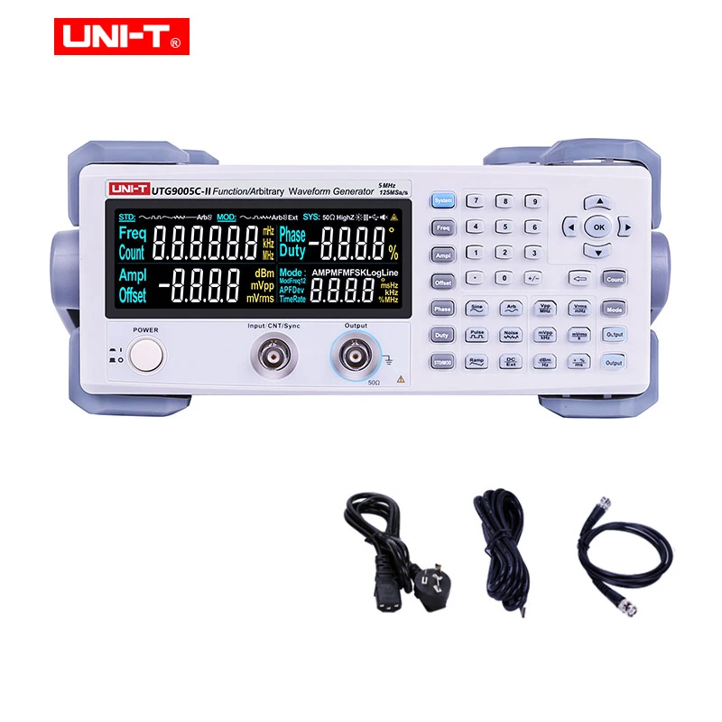 UTG9005C-II функция/генератор сигналов произвольной формы; вещательная, телевизионная и радиосистема; Тест полупроводниковых компонентов EBTN экран