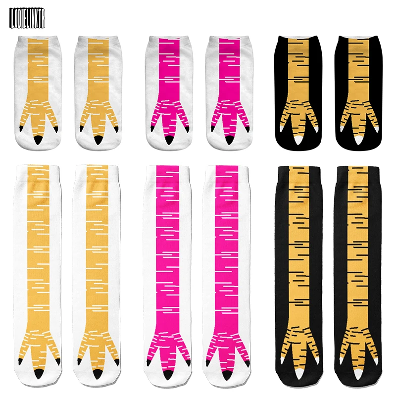 aliexpress.com - Creative 3D Printing Chicken Feet Funny Socks Women Summer Cotton Breathable Cute Happy Socks Ainimals Men’s Casual Calf Socks