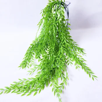 

artificial plants 90cm plastic Wicker rattan vines Wall hanging plants Home Decoration artificial Flower fake plants grass wall