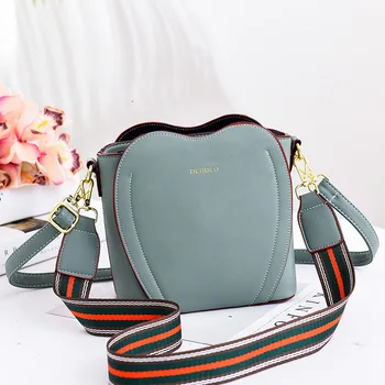 

Bag Women's Bag New Fashion Shoulder Messenger Bag Autumn and Winter Small Clear New Wide Shoulder Strap Lovely Bucket Bag Ins