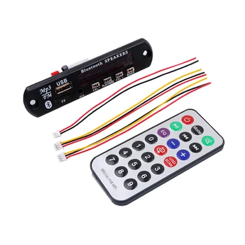 

12V 5V Bluetooth 5.0 Receiver Car Kit Car MP3 Player Decoder Board Color Screen FM Radio Module TF USB 3.5 Mm AUX Audio