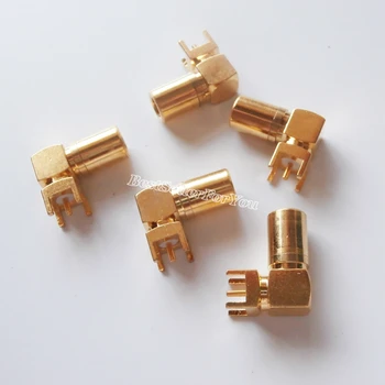 

10Piece SMB Female Pin Right Angle Thru Hole Jack PCB Mount RF Coax Connector Goldplated