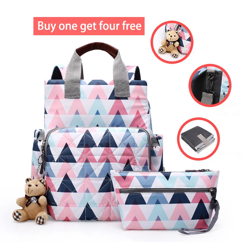 Nappy Backpacks Bag Mummy Large Capacity Mom Baby Multifunction Waterproof Travel Outdoor Stroller Diaper Bags For Care | Мать и ребенок