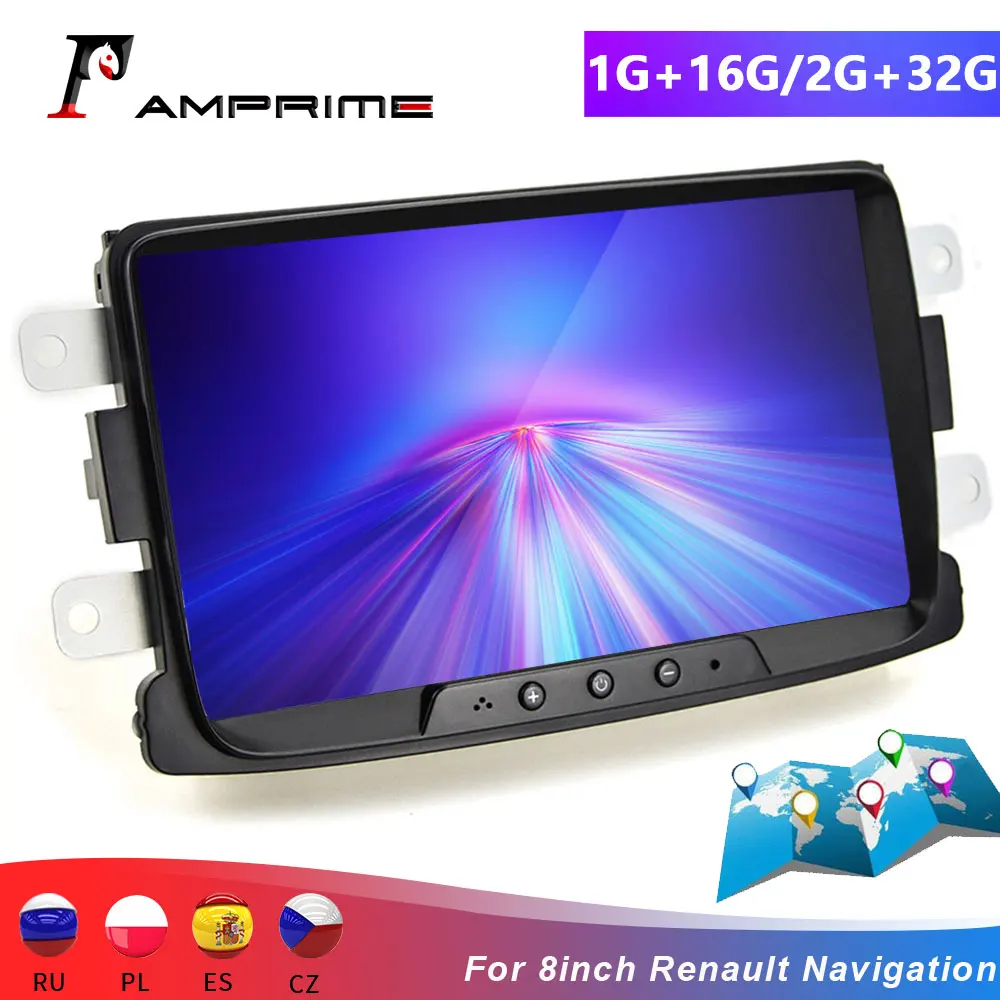 AMPrime 2 din Автомобильный Радио плеер 8 ''мультимедийный 1 + 16G/2 32G MP5 GPS FM зеркальная
