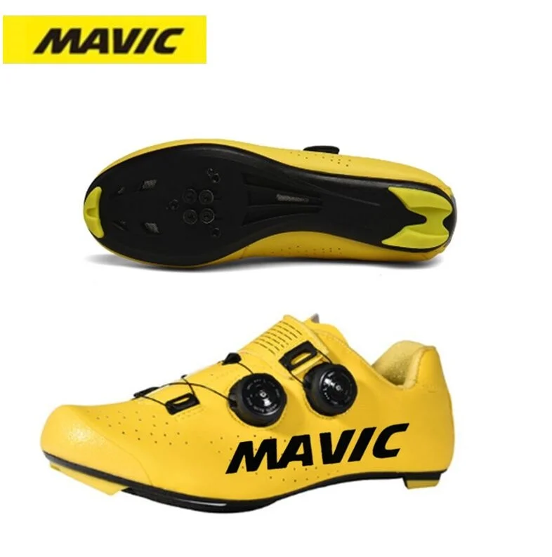 MAVIC zapatos de ciclismo para hombre, zapatillas ultraligeras bicicleta de carretera, profesionales, transpirables, color amarillo|Zapatillas de ciclismo| - AliExpress