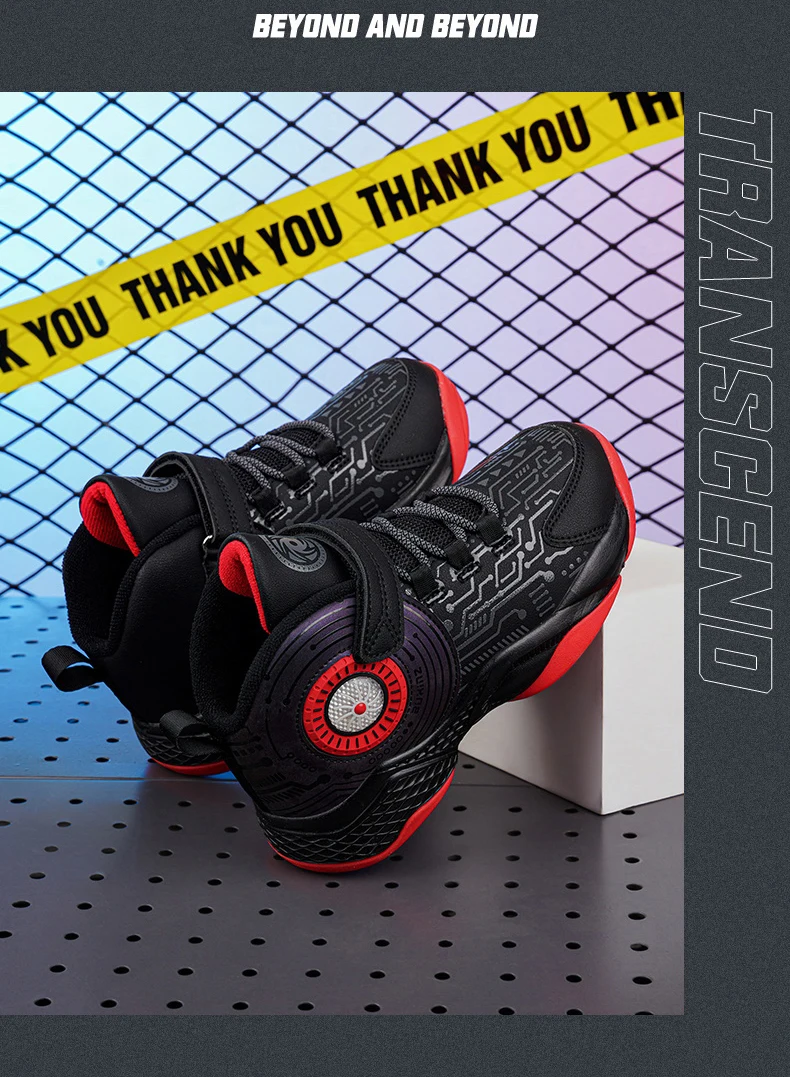 Kids Shoes Trend Cool Boy Outdoor Sneakers Lightweight Activity Supplies Leather Durable Children Casual Running Sport Booties