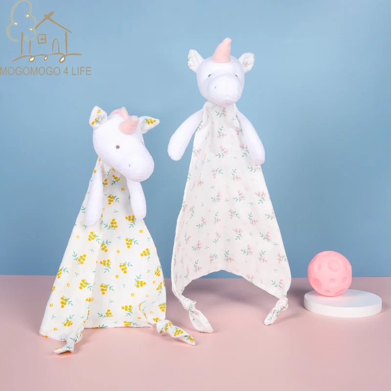 Luxury Unicorn Comforter Toys For Newborn Baby Cartoon Stuffed Animal Soft Ecofriendly Cotton Summer Caliva Tissue |